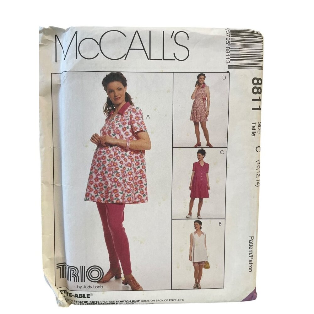 McCALL'S‎ 8811 Maternity Romper Leggings Sewing Pattern Size 10-12-14
